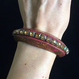 Chunky Cuff Hinged Bangle Bracelet